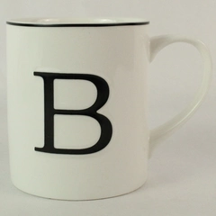 Williams Sonoma Initial B Monogram Mug Coffee Cup Ceramic