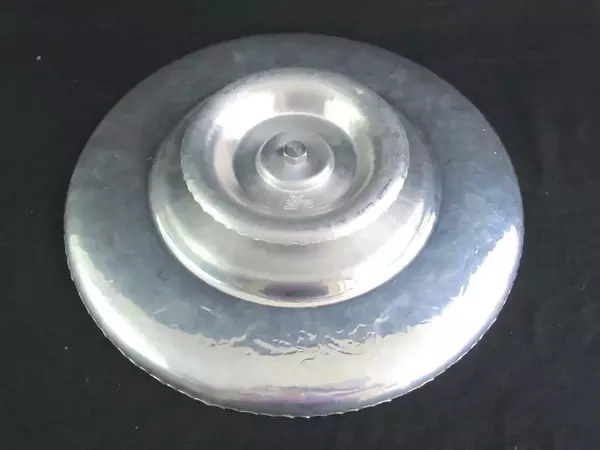 Vintage Farberware Wrought Aluminum Lazy Susan Engraved Flowers Floral