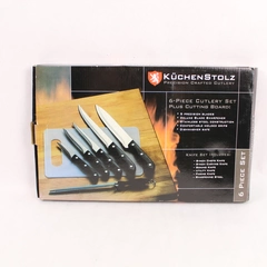 KuchenStolz 6 Piece Cutlery Set with Plastic Cutting Board Kitchen Utensils