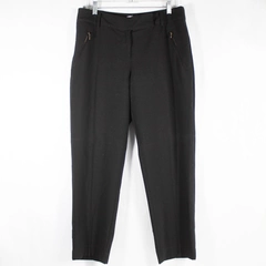 WD NY Women's Size 10 Black Slacks Pants with Zipper Pockets, Good Condition