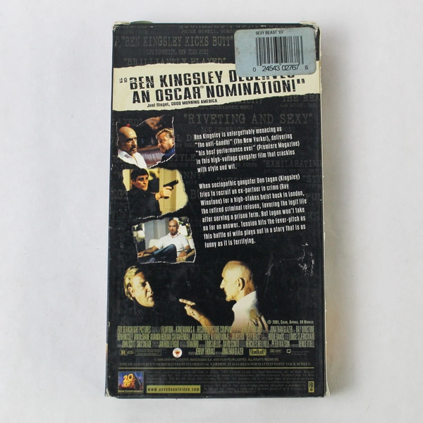 Sexy Beast VHS 2000 20th Century Fox Ray Winstone Ben Kingsley Ian McShane