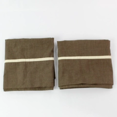 Set of 2 Springmaid Wondercale Brown Queen Size Pillowcases 20x26"