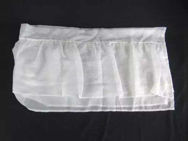Lot of 3 Lorraine Home Fashions White Sheer Crinkle Window Valance Curtains
