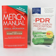 Lot of 2 The PDR Pocket Guide & The Merck Manual Paperbacks