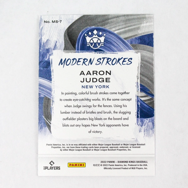 2022 Panini Diamond Kings MS-7 Aaron Judge Modern Strokes Card