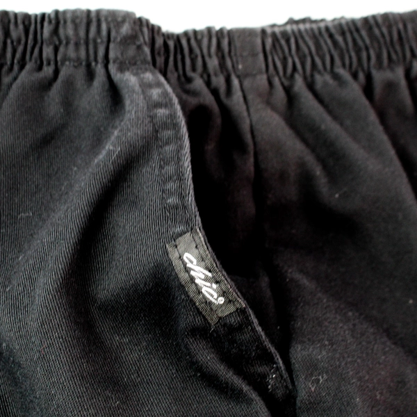 Vintage Chic Women's Black Elastic Waist Straight Leg Pants 100% Cotton Size 8P