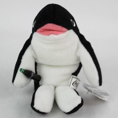 1997 Coca Cola Orca Whale with Coca-Cola Bottle Bean Bag Plush with Tag
