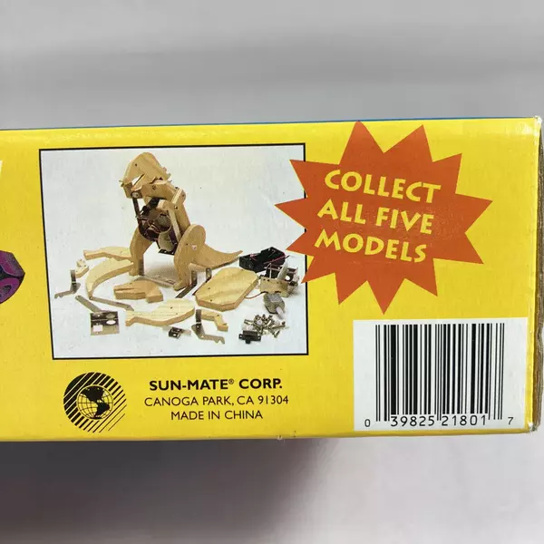 Kid Tek Build Your Own Battery Operated Tyrannosaurus Wooden Model Kit