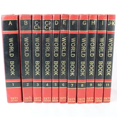 The World Book Encyclopedia Vols 1-11 Letters A-K 1971 Hardcovers