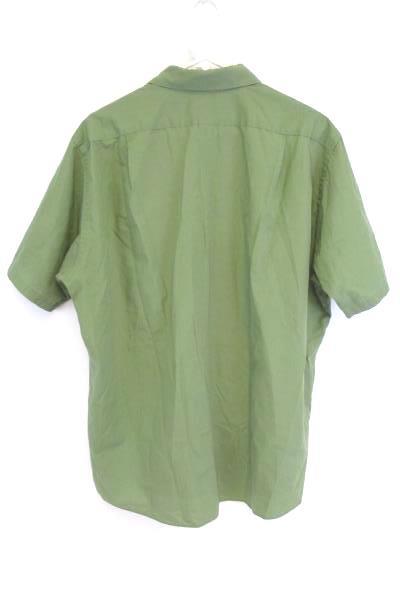 Men's Van Heusen Wrinkle Free Half Sleeve Button Down Shirt Sz 17 Olive Green