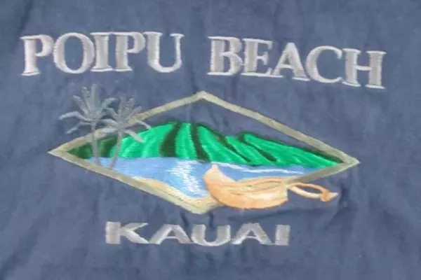 Vintage Cotton Magic Poipu Beach Kauai Embroirded Tee Shirt Adults Size Large