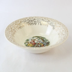 Sebring Pottery Vintage Chantilly T-S284 22 Karat Gold Trimmed Serving Bowl