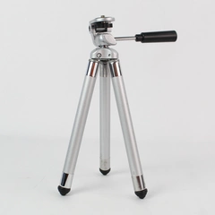 Silver Selfie Tripod Remote Desktop Extendable Stand Camera Holder 