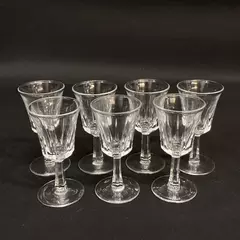 Set of 7 Cristal d'Arques Regency Crystal Cordials Glasses 3.5 Inch