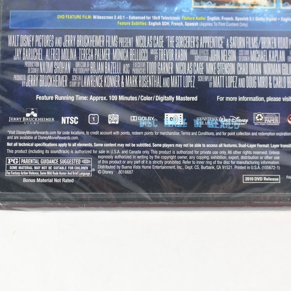 New Sealed The Sorcerer's Apprentice 2010 Disney DVD Nicolas Cage