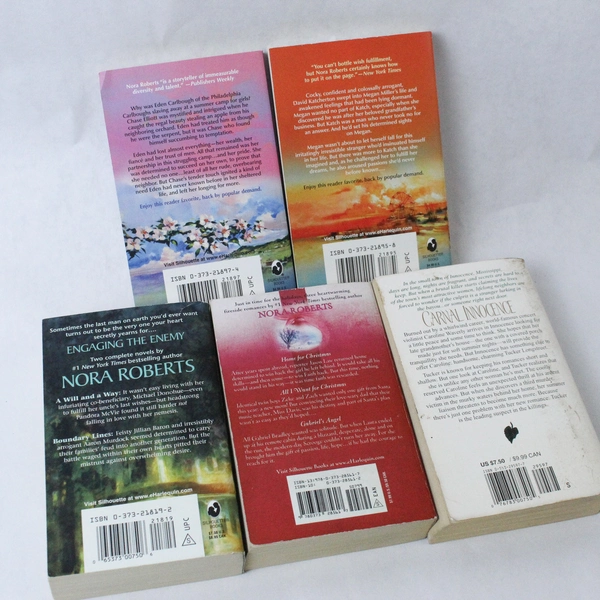 Lot of 5 Nora Roberts Books The Gift Temptation Carnal Innocence PB Romance