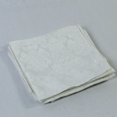 Set of 6 Unbranded Cloth Napkins Damask Cream Luxury Dining Wedding Event