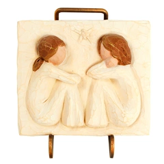 Willow Tree Susan Lordi 2001 Friendship Wall Plaque Resin Demdaco 5" Tall
