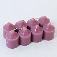 PartyLite Lotus Blossom Votive Candles 8 Purple Candles Pre-Owned