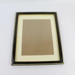 Unbranded Rectangle Photo Frame w/ Black & Gold Trim for 10.5" x 8" Pictures 