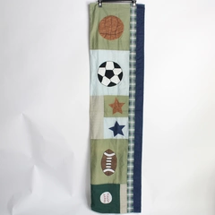 Pem-America Football Baseball Sports Design Window Curtain 18" x 70" Home Décor
