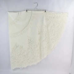 Bess Manufacturing Co. Poly Round White Lace Tablecloth 73" Diameter Home Décor