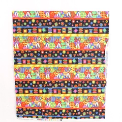 Michael Miller C756 Sewing Stripes Fabric Panel 19"x45" Cotton Colorful