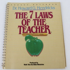 The 7 Laws of the Teacher Course Spiral Notebook Dr Howard G. Hendricks 1988