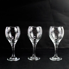 Lot of 3 Libbey Perception Blown Glass Red Wine Glasses 7" Replacement