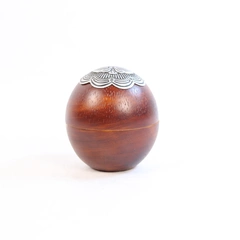 PartyLite Floral Design Wood Diffuser Incense Stand Holder with Lid