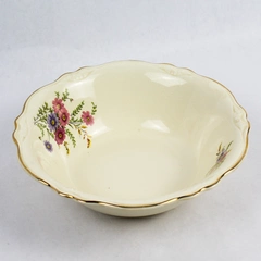 Vintage Homer Laughlin Virginia Rose Salad Bowl 8.75"