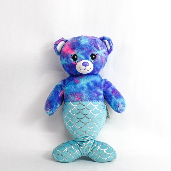 2019 Retired Build A Bear Workshop Multicolor Teddy Bear Mermaid Plush 