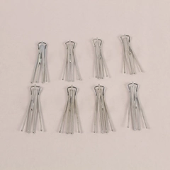 Lot of 8 Vintage Deep Pocket Pleated Draped Curtain Hooks 4 Prong 3 Inch