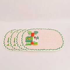 Set of 4 Vintage Sunweave Design by Waverly Placemats Christmas Two Chefs
