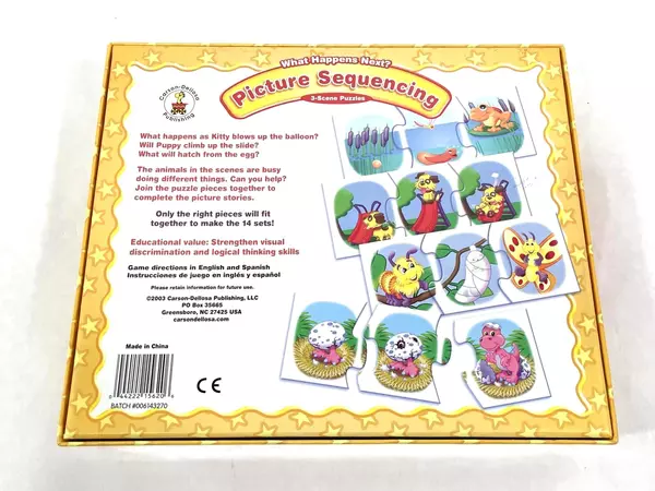 2003 Carlson Dellosa What Happens Next Puzzle Sequencing Game Ages Three and Up