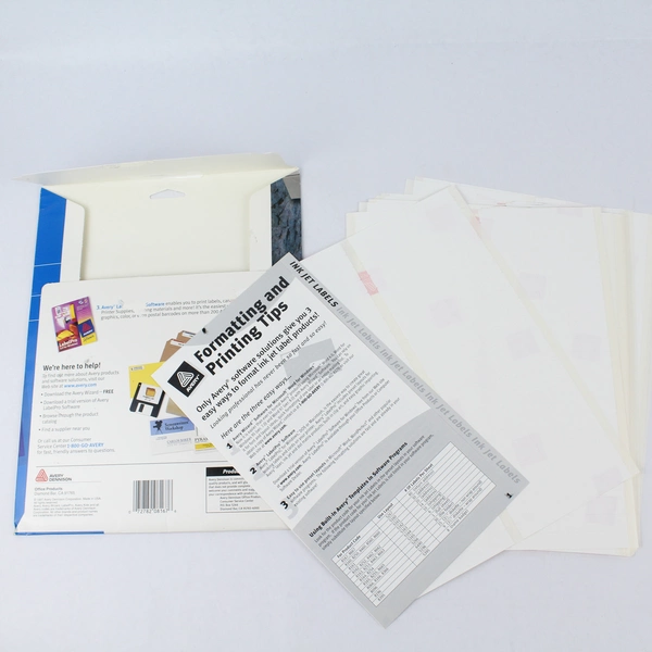 Avery White Return Address Labels Ink Jet 1/2" x 1-3/4" 3760 Stickers Total