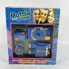Matrix Zone Sakar Kids Childrens Blue Flash Camera Film Binoculars And Watch NIP