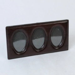 Reader's Digest Burgundy Trio Photo Frame Standing Holds Three 2 x 3 Photos