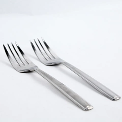 Set of 2 Towle Mason Frost Stainless Steel Serving Forks 9"