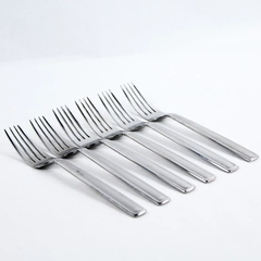 Set of 6 Towle Mason Frost Stainless Steel Dinner Forks 8"