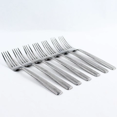 Lot of 7 Towle Mason Frost Stainless Steel Dinner Forks 8"