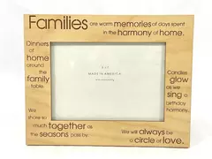 1995 Lasercraft Wood Family Photo Frame 5x7 Circle of Love Décor