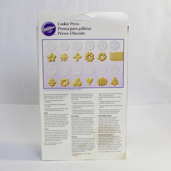 Wilton Cookie Press with 12 Disks Easy Squeeze Handle Baking Gadget