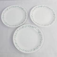 Lot of 3 Vintage Corelle Country Cottage 10" Dinner Plates Very Good Condition