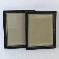 Lot of 2 Black Gold Toned Picture Frames 8" x 10" Home Decor Pre-Owned