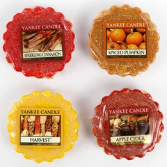Lot of 4 Yankee Candle Mixed Wax Melts Tarts Harvest Fall Holiday Scents 