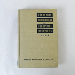 Personnel Management And Industrial Relations Dale Yoder 1944 Prentice-Hall HC
