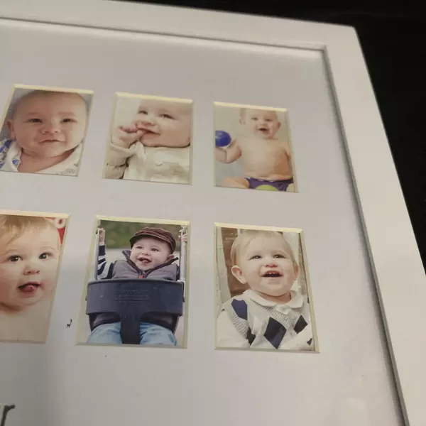 2015 Pearhead My First Year Photo Frame White 9.5 x17 Inch