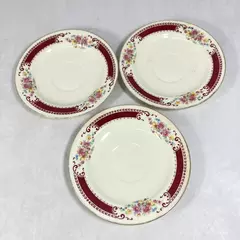 Lot of 3 Homer Laughlin Majestic Saucers 6 Inch July And August 1950 Date Marks