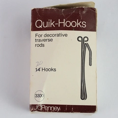 Set of 22 J C Penney Quik-Hooks Drapery Hooks 20 At 3.5" & 2 At 3"